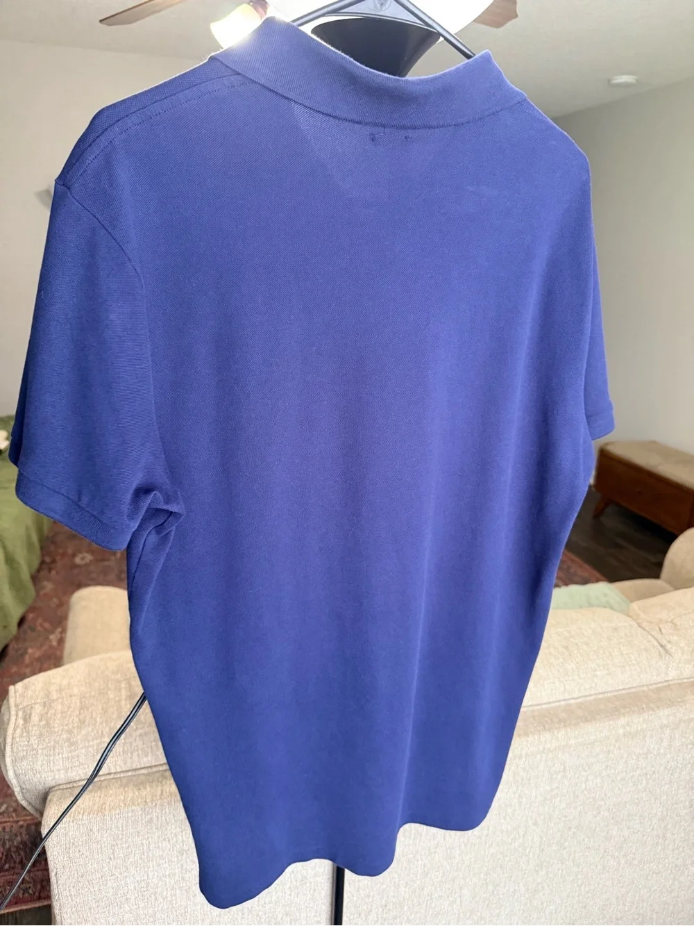Polo by Ralph Lauren Navy Short-Sleeve Pique Polo with Light Blue Pony